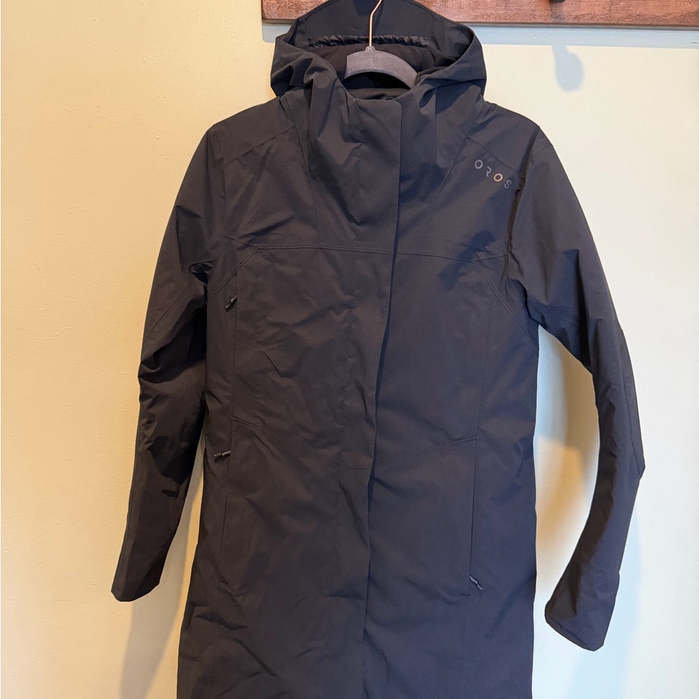 Women's Black Hooded Insulated Jacket